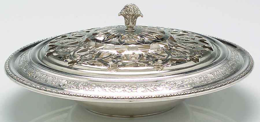 Virginia Carvel (Sterling, 1919, Hollowware) Centerpiece with Frog by Towle Silver-1