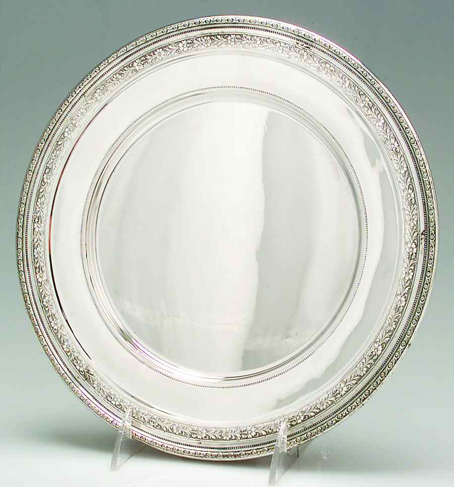 Virginia Carvel (Sterling, 1919, Hollowware) 10" Dinner Plate by Towle Silver-1
