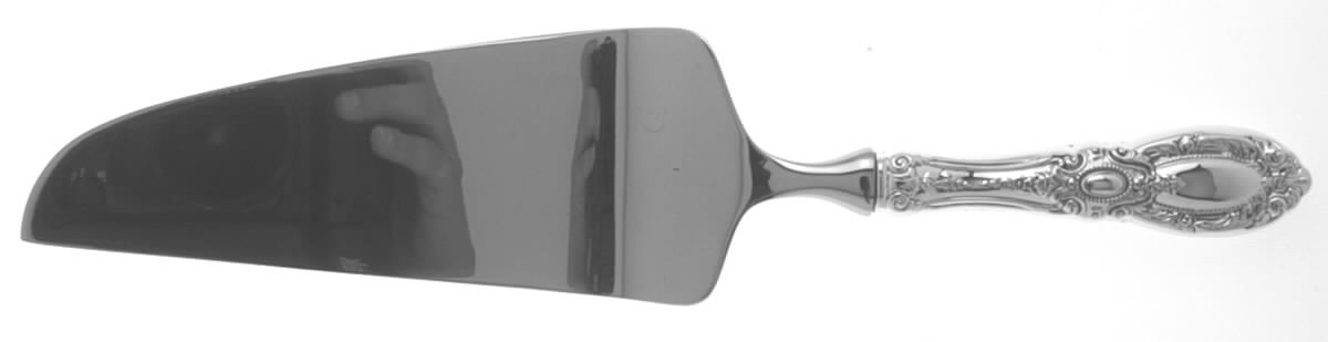 King Richard (Sterling, 1932, Monograms) Pie & Cake Server with Stainless Blade by Towle Silver-1