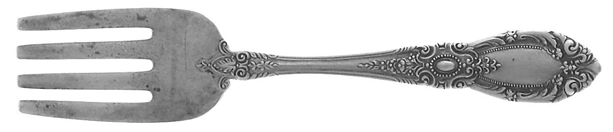 King Richard (Sterling, 1932, Monograms) Baby Fork by Towle Silver-1