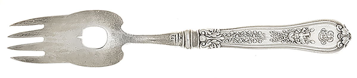 Olympian (Sterling, 1878, Monograms) Individual Fish Fork Hollow Handle Ind. Strl Tines by Tiffany & CO SILVER-2