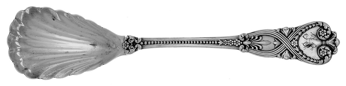 St. James (Sterling, 1898, Monograms) Large Jelly Spoon by Tiffany & CO SILVER-1