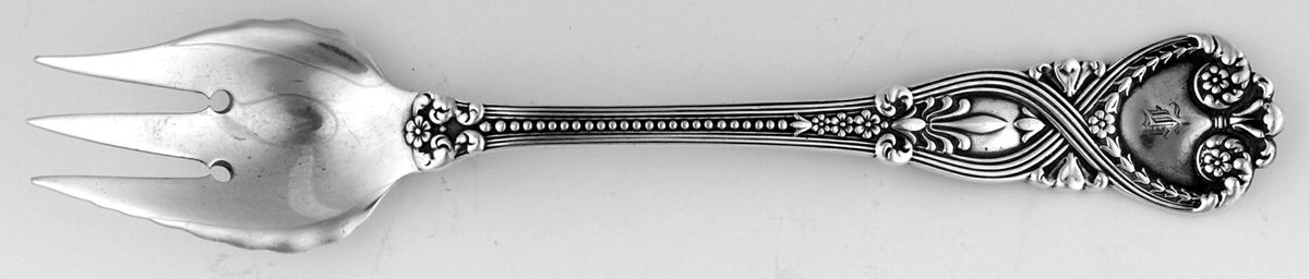 St. James (Sterling, 1898, Monograms) Pastry Fork by Tiffany & CO SILVER-1
