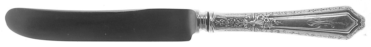 D'Orleans (Sterling, 1923, Monograms) Old French Hollow Knife with Bolster by Towle Silver-1