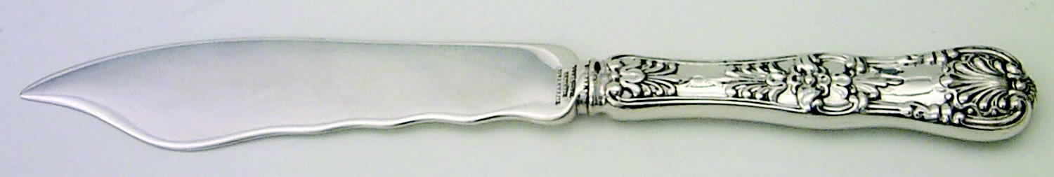 English King (Sterling, 1885, No Monograms) Small Individual Solid Fish Knife by Tiffany & CO SILVER-1