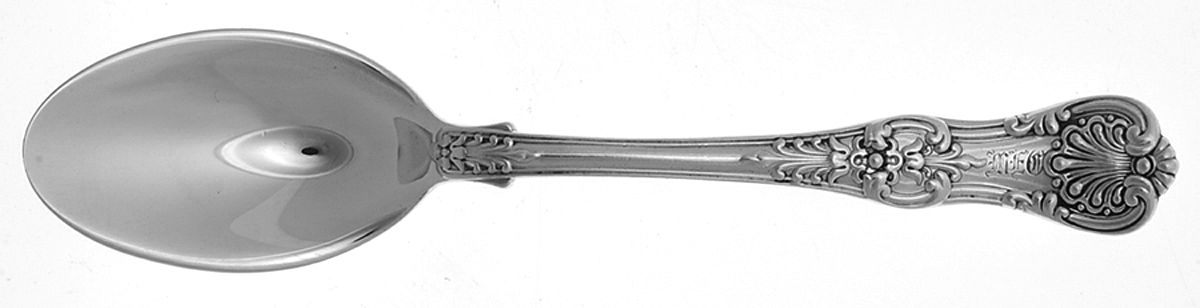 English King (Sterling, 1885, Monograms) Ice Cream Spoon Individual by Tiffany & CO SILVER-1