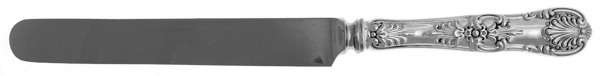 English King (Sterling, 1885, Monograms) Blunt Hollow Handle Knife W/Bolster by Tiffany & CO SILVER-1