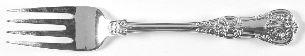 English King (Sterling, 1885, Monograms) Solid Serving Fork by Tiffany & CO SILVER-1