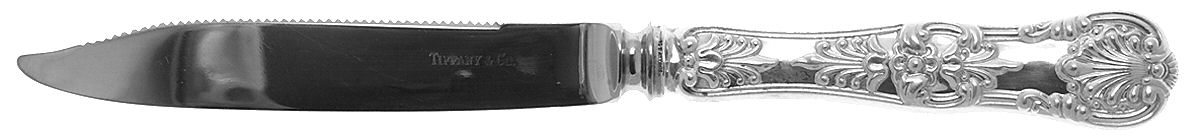 English King (Sterling, 1885, Monograms) Orange Knife with Stainless Blade by Tiffany & CO SILVER-1