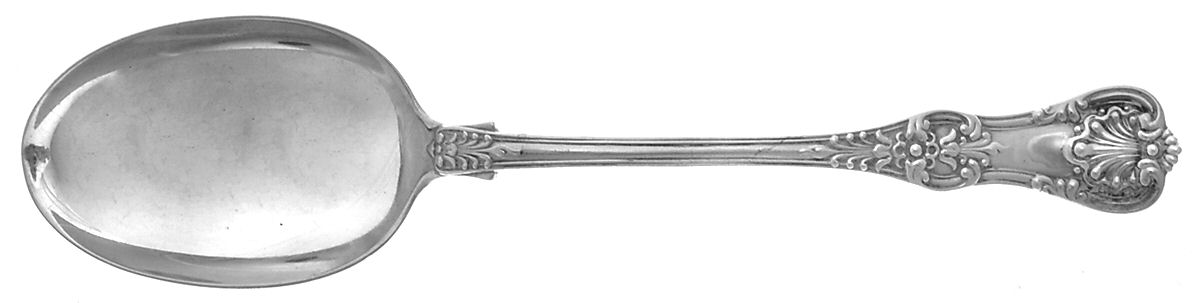 English King (Sterling, 1885, Monograms) Solid Serving Spoon by Tiffany & CO SILVER-1