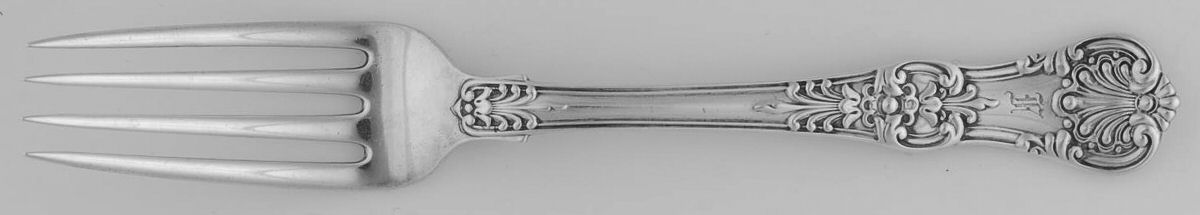 English King (Sterling, 1885, Monograms) Fork by Tiffany & CO SILVER-1