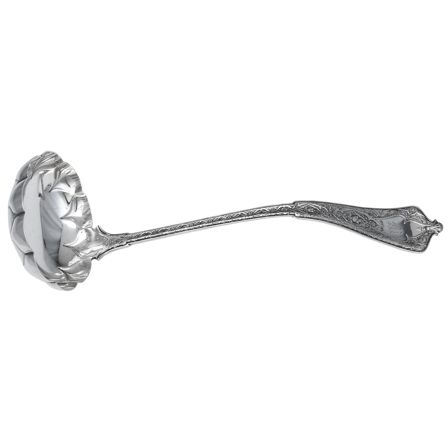 Persian (Sterling, 1872, Monograms) Solid Soup Ladle by Tiffany & CO SILVER-1