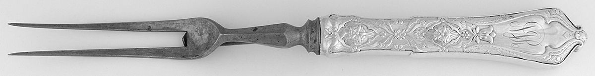 Persian (Sterling, 1872) Large Stainless-Prong Roast Carving Fork by Tiffany & CO SILVER-1