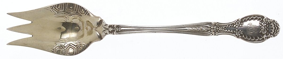 Richelieu (Sterling, 1892, Monograms) Large Individual Terrapin Fork Variant by Tiffany & CO SILVER-1