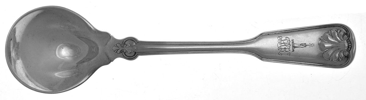 Shell & Thread (Sterling, 1905, Monograms) Old Style Ice Cream Spoon by Tiffany & CO SILVER-1