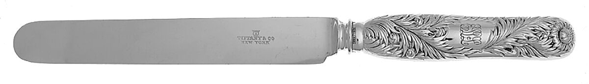 Chrysanthemum (Sterling, 1880) Blunt Hollow Handle Knife w/Bolster by Tiffany & CO SILVER-1