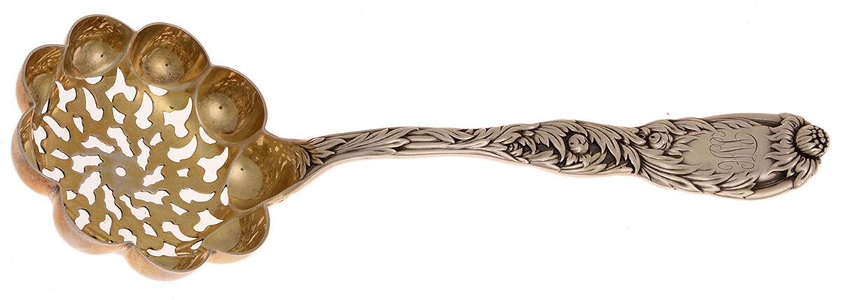 Chrysanthemum (Sterling, 1880, Monograms) Large Sugar Sifter by Tiffany & CO SILVER-1