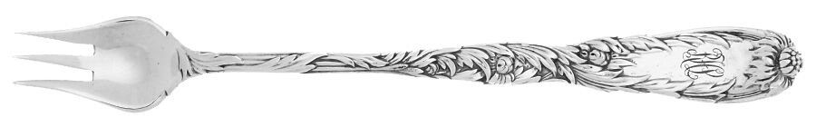 Chrysanthemum (Sterling, 1880, Monograms) Oyster Fork by Tiffany & CO SILVER-1