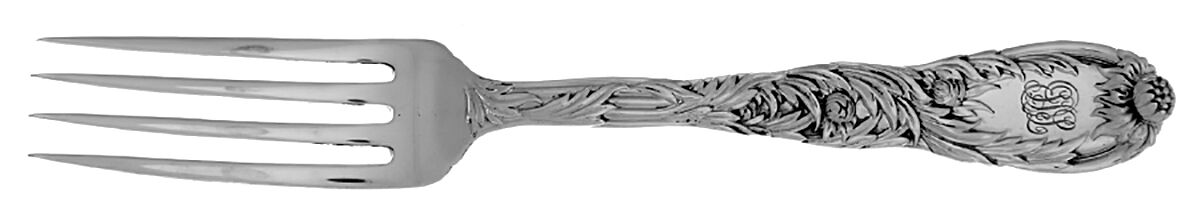 Chrysanthemum (Sterling, 1880, Monograms) Fork by Tiffany & CO SILVER-1