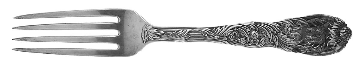Chrysanthemum (Sterling, 1880, Monograms) Fork by Tiffany & CO SILVER-1