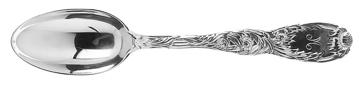 Chrysanthemum (Sterling, 1880, Monograms) Dessert/Oval Soup Spoon by Tiffany & CO SILVER-1