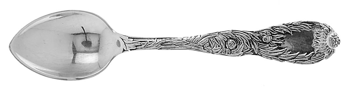 Chrysanthemum (Sterling, 1880, Monograms) Demitasse Spoon by Tiffany & CO SILVER-1