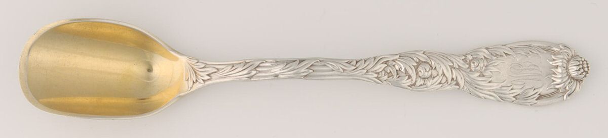 Chrysanthemum (Sterling, 1880, Monograms) Solid Cheese Scoop by Tiffany & CO SILVER-1