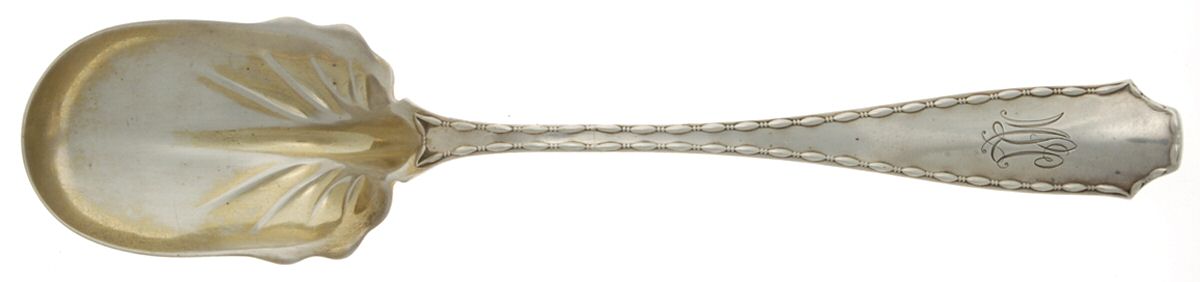 Marquise (Sterling, 1902, No Monograms) Solid Salad Serving Spoon by Tiffany & CO SILVER-1