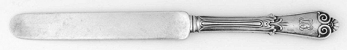 Tiffany (Sterling, 1869, Monograms) Dessert/Tea Knife Hollow Handle Sterling Blade by Tiffany & CO SILVER-1