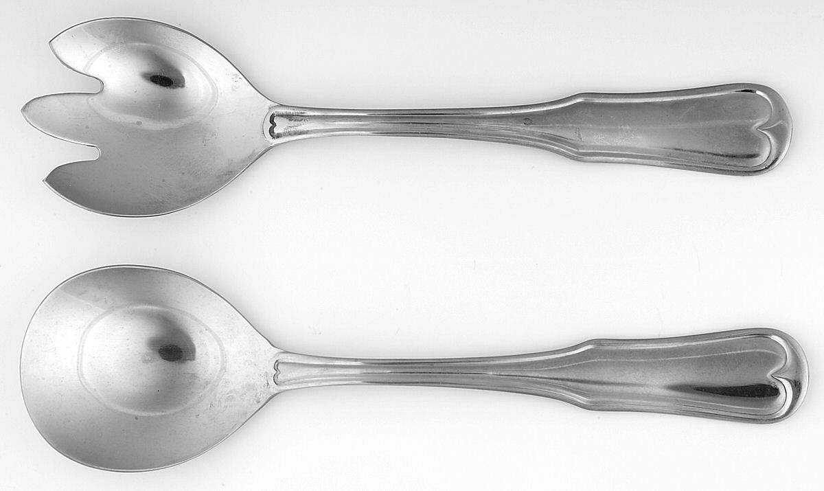 Breckenridge (Stainless) (2 Pc) Solid Salad Set by Towle Silver-1