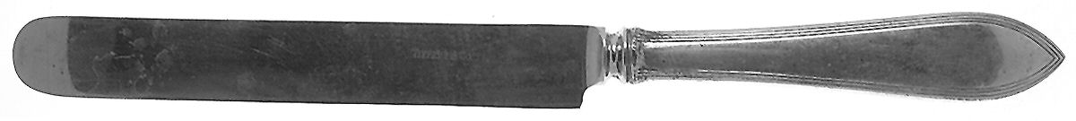 Reeded Edge (Sterling, 1937, Monograms) Blunt Hollow Knife with Bolster by Tiffany & CO SILVER-1
