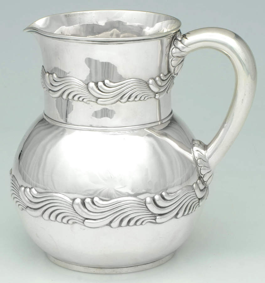 Wave Edge (Sterling, 1884, Waves, Hollowware) 80 Oz Water Pitcher by Tiffany & CO SILVER-1