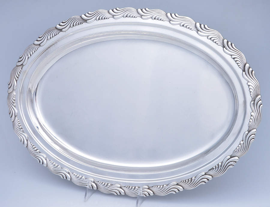 Wave Edge (Sterling, 1884, Waves, Hollowware) 18" Oval Serving Platter by Tiffany & CO SILVER-1
