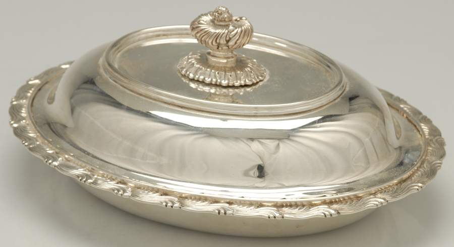 Wave Edge (Sterling, 1884, Waves, Hollowware) 9" Oval Double Vegetable by Tiffany & CO SILVER-1