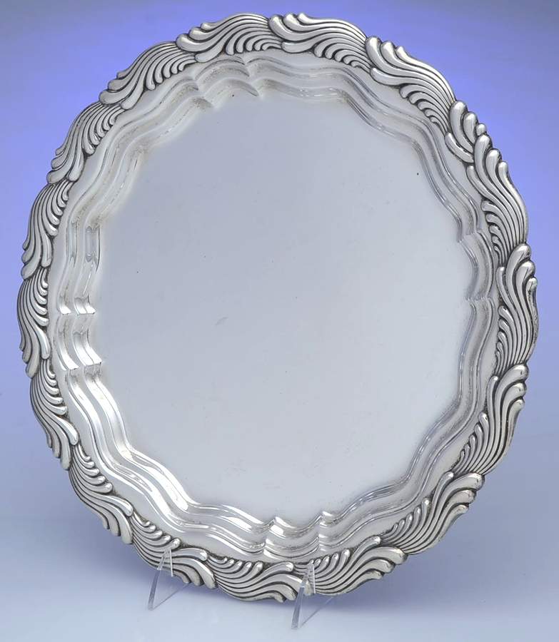 Wave Edge (Sterling, 1884, Waves, Hollowware) 13" Round Tray by Tiffany & CO SILVER-1