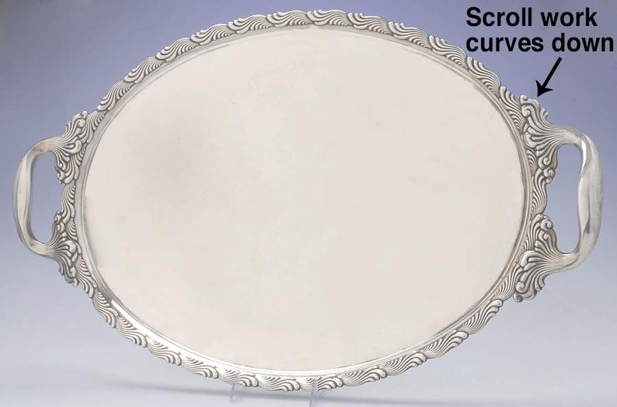 Wave Edge (Sterling, 1884, Waves, Hollowware) Large Waiter Tray by Tiffany & CO SILVER-1