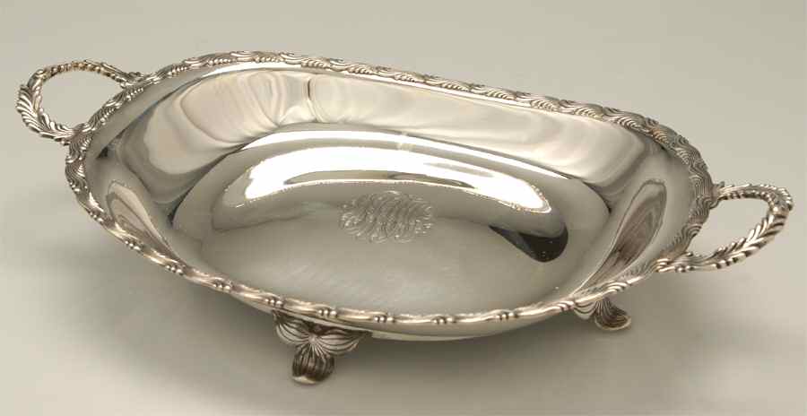 Wave Edge (Sterling, 1884, Waves, Hollowware) 12" Oval Handled & Footed Vegetable by Tiffany & CO SILVER-1