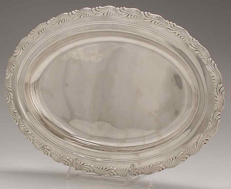 Wave Edge (Sterling, 1884, Waves, Hollowware) 14" Oval Serving Platter by Tiffany & CO SILVER-1