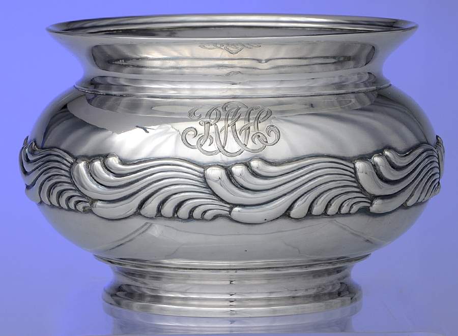 Wave Edge (Sterling, 1884, Waves, Hollowware) Waste Bowl by Tiffany & CO SILVER-1