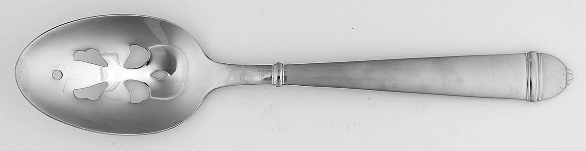 Copenhagen (Stainless, Frosted with Glossy Accent) Pierced Tablespoon (Serving Spoon) by Towle Silver-1