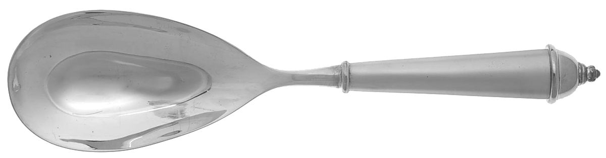 Copenhagen (Silverplate, 2000, Frosted Handle) Hollow Handle Serving Spoon by Towle Silver-1