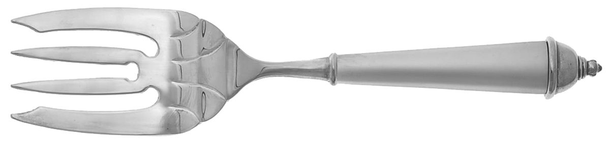 Copenhagen (Silverplate, 2000, Frosted Handle) Solid Hollow Handle Serving Fork by Towle Silver-1