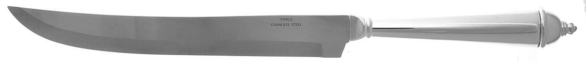 Copenhagen (Silverplate, 2000, Glossy) Large Stainless Blade Roast Carving Knife by Towle Silver-1