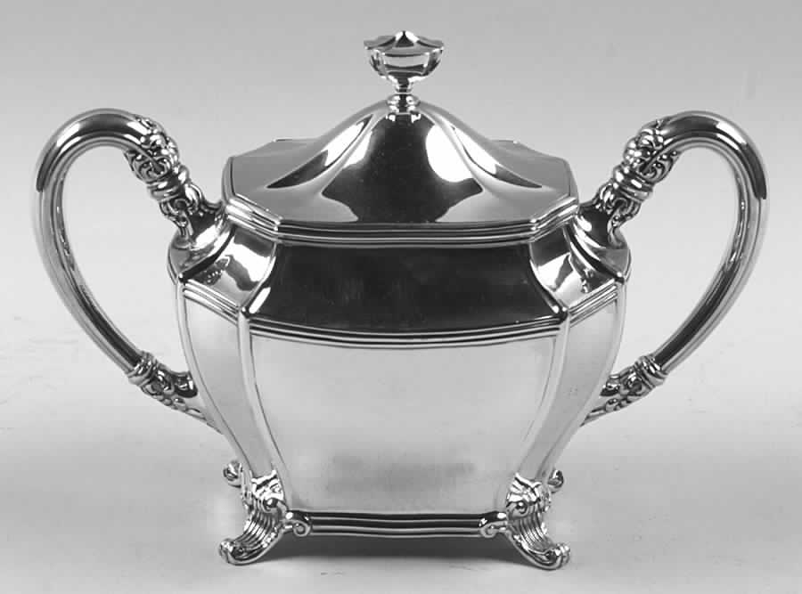 7653 (Sterling, Hollowware) Sugar Bowl & Lid by Towle Silver-1
