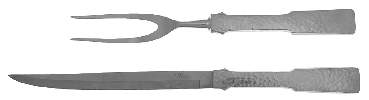 TWS284 (STAINLESS) Large 2-Piece Roast Carving Set w/Stainless Blade by Towle Silver-1