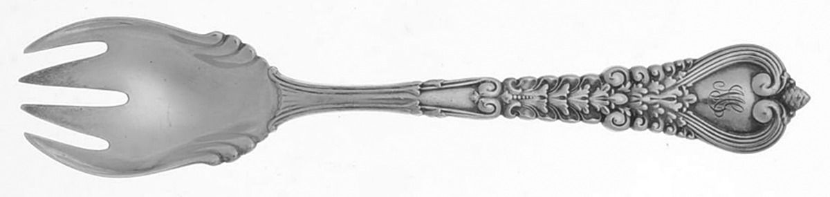 Florentine (Sterling, 1900, Monograms) Ice Cream Fork by Tiffany & CO SILVER-1