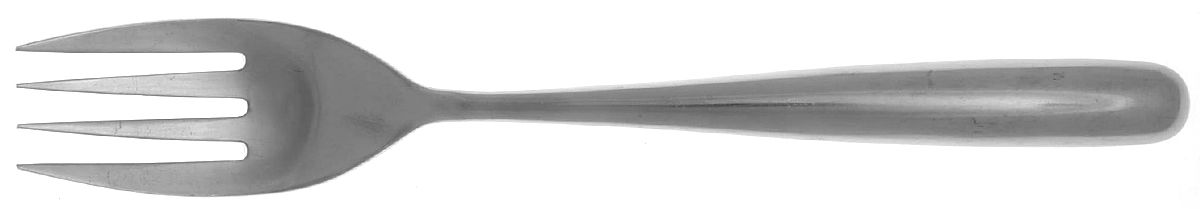 Obispo (Stainless) Medium Solid Cold Meat Serving Fork by Trend Pacific-1
