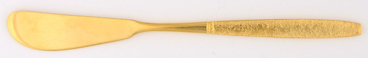 Firense-Gold (Gold Electroplate) Flat Handle Master Butter Knife by Towle Silver-1