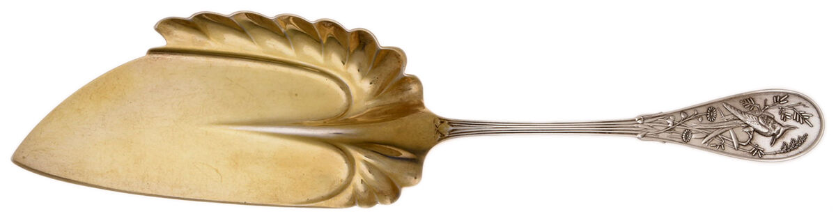 Japanese (Sterling, 1871, Monograms) Small Solid Fish Serving Knife by Tiffany & CO SILVER-1