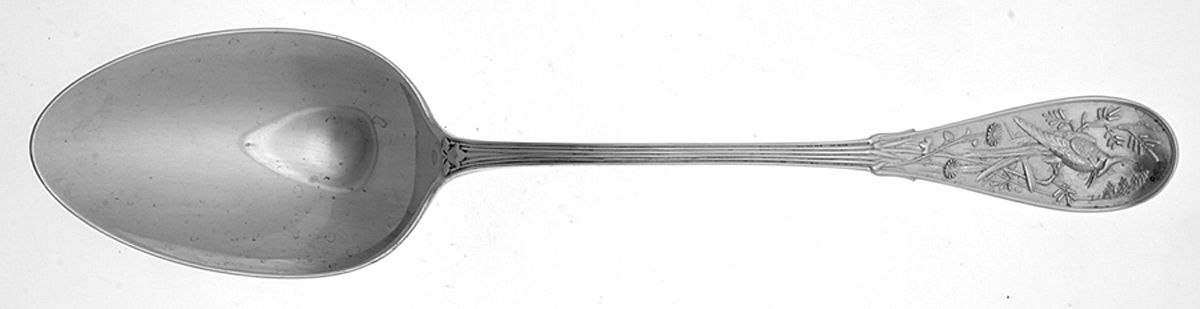 Japanese (Sterling, 1871, Monograms) Vegetable Serving Spoon (Solid) by Tiffany & CO SILVER-1